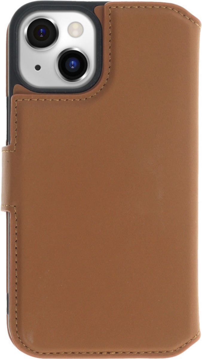 Minim 2-in-1 Apple iPhone 14 Hoesje Book Case en Back Cover Bruin afbeelding 2