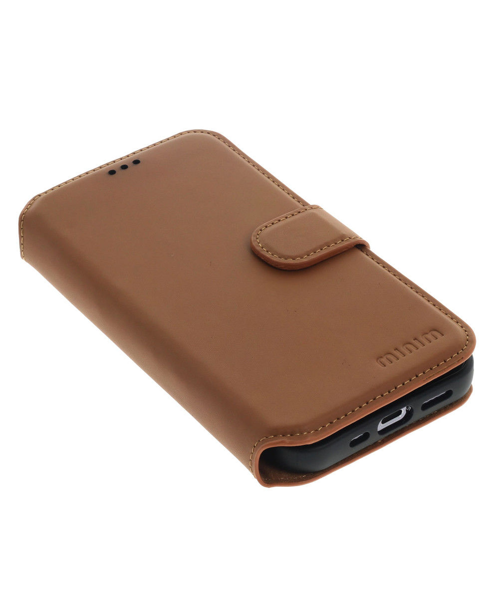Minim 2-in-1 Apple iPhone 14 Pro Hoesje Book Case en Back Cover Bruin afbeelding 7