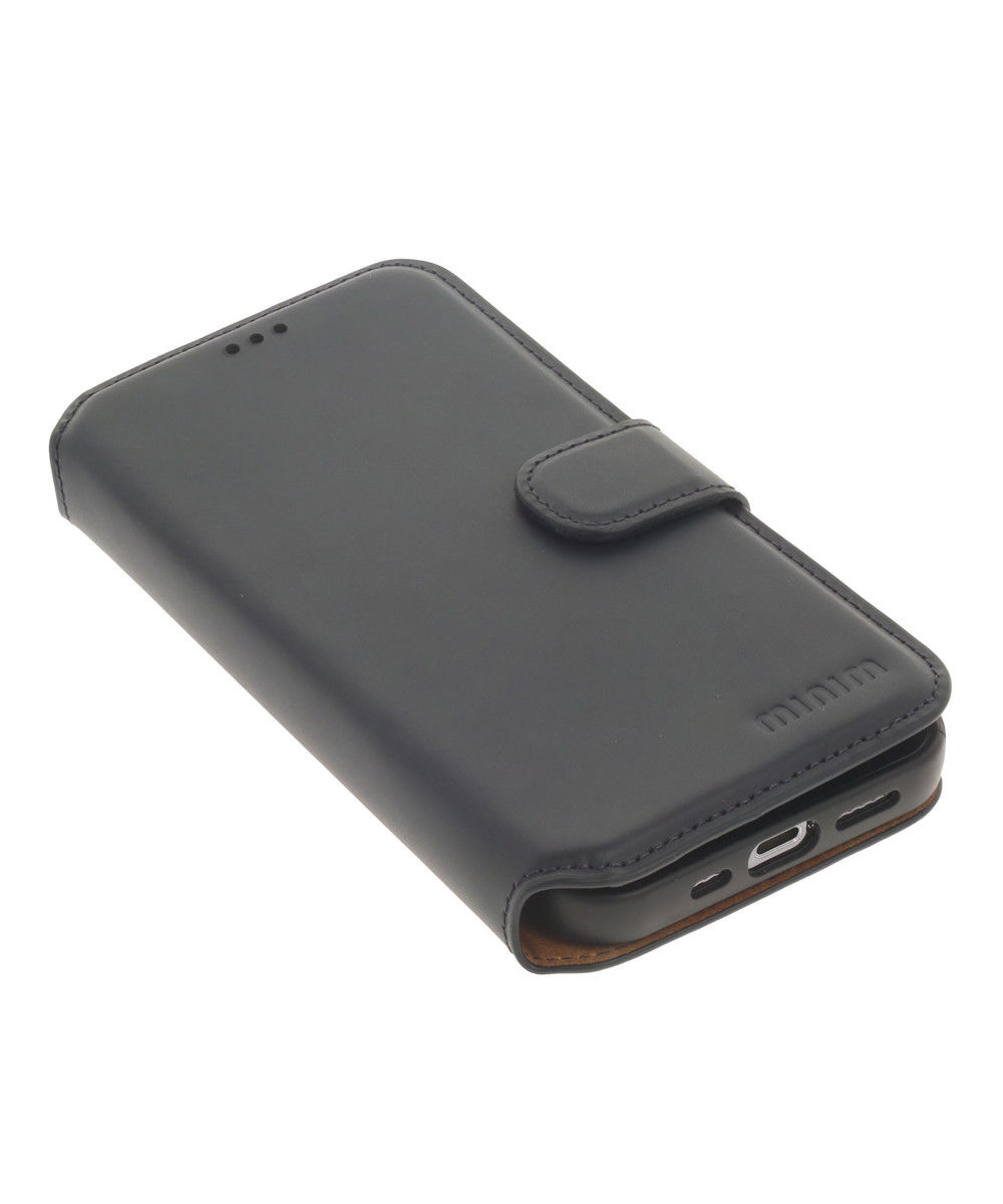 Minim 2-in-1 Apple iPhone 14 Pro Hoesje Book Case en Back Cover Blauw afbeelding 6