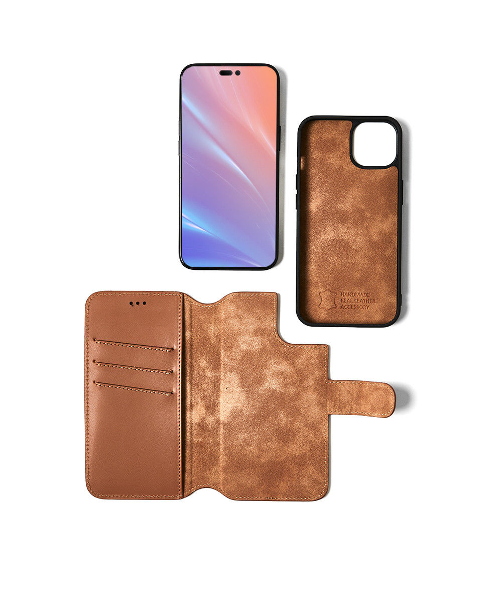 Minim 2-in-1 Apple iPhone 14 Plus Hoesje Book Case en Back Cover Bruin afbeelding 12