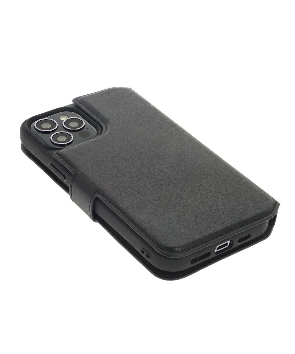 Minim 2-in-1 iPhone 14 Pro Max Hoesje Book Case en Back Cover Zwart afbeelding 5