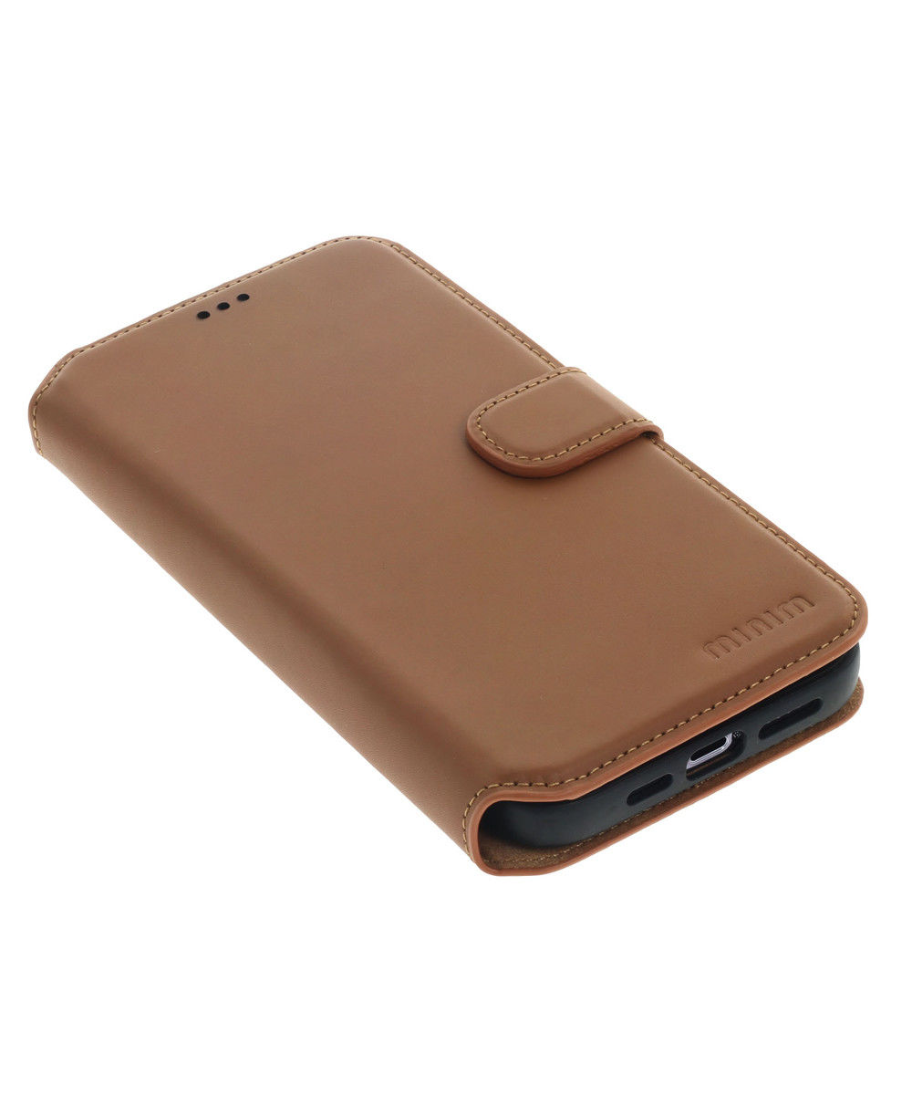 Minim 2-in-1 iPhone 14 Pro Max Hoesje Book Case en Back Cover Bruin afbeelding 9