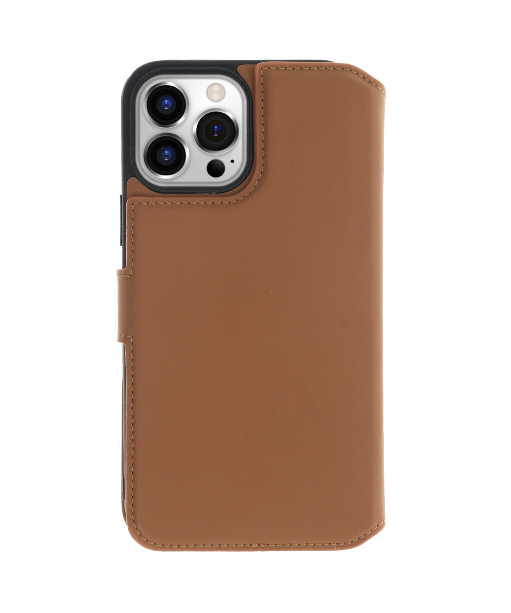 Minim 2-in-1 iPhone 14 Pro Max Hoesje Book Case en Back Cover Bruin afbeelding 2