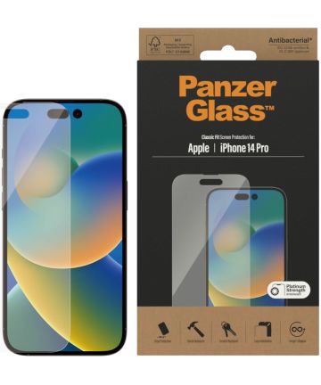 PanzerGlass Apple iPhone 14 Pro Screen Protector Antibacterieel Screen Protectors