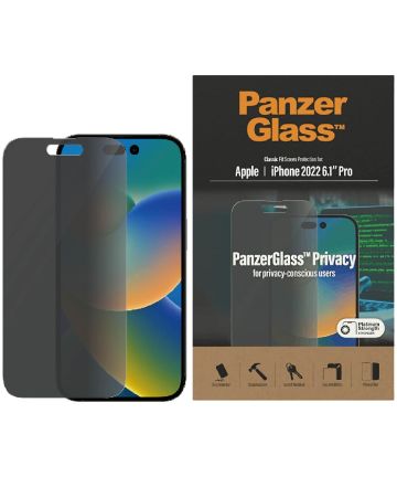 PanzerGlass Classic Fit Apple iPhone 14 Pro Privacy Screen Protector Screen Protectors