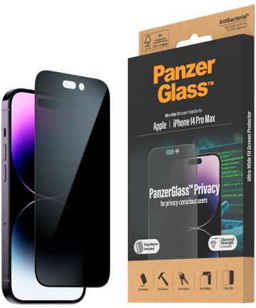 PanzerGlass Ultra-Wide iPhone 14 Pro Max Protector Glass EasyAligner Screen Protectors