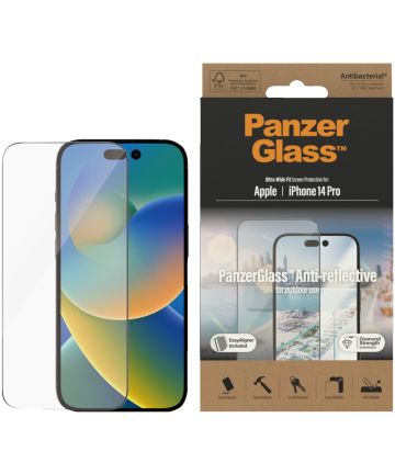 PanzerGlass Ultra-Wide iPhone 14 Pro Screen Protector Anti-Glare Screen Protectors