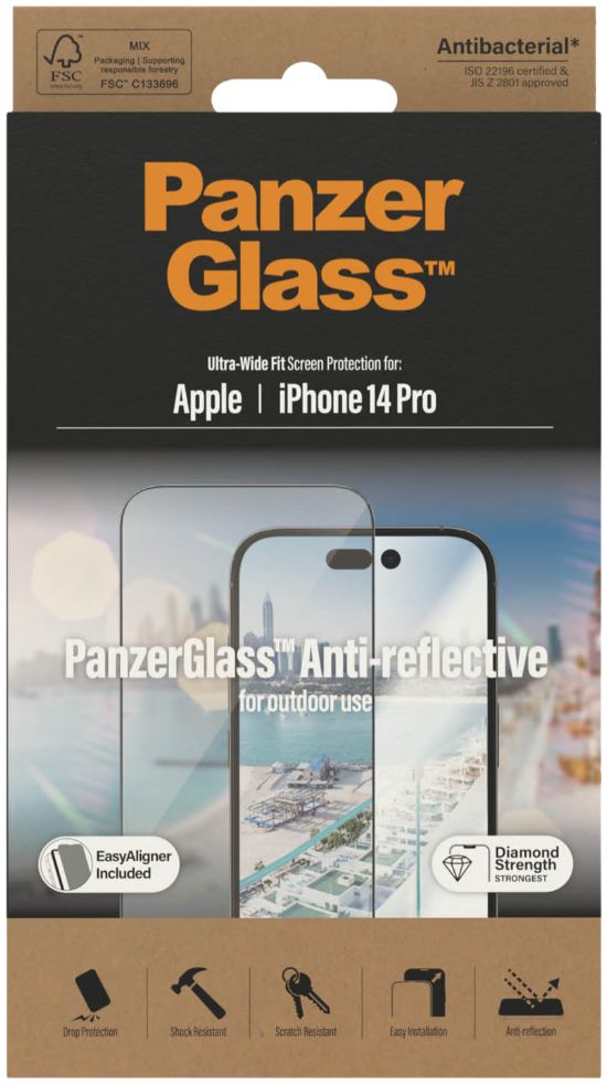 PanzerGlass Ultra-Wide iPhone 14 Pro Screen Protector Anti-Glare afbeelding 20