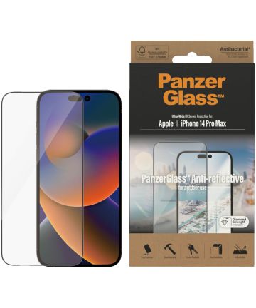 PanzerGlass iPhone 14 Pro Max Screenprotector Anti-Glare Case Friendly Screen Protectors