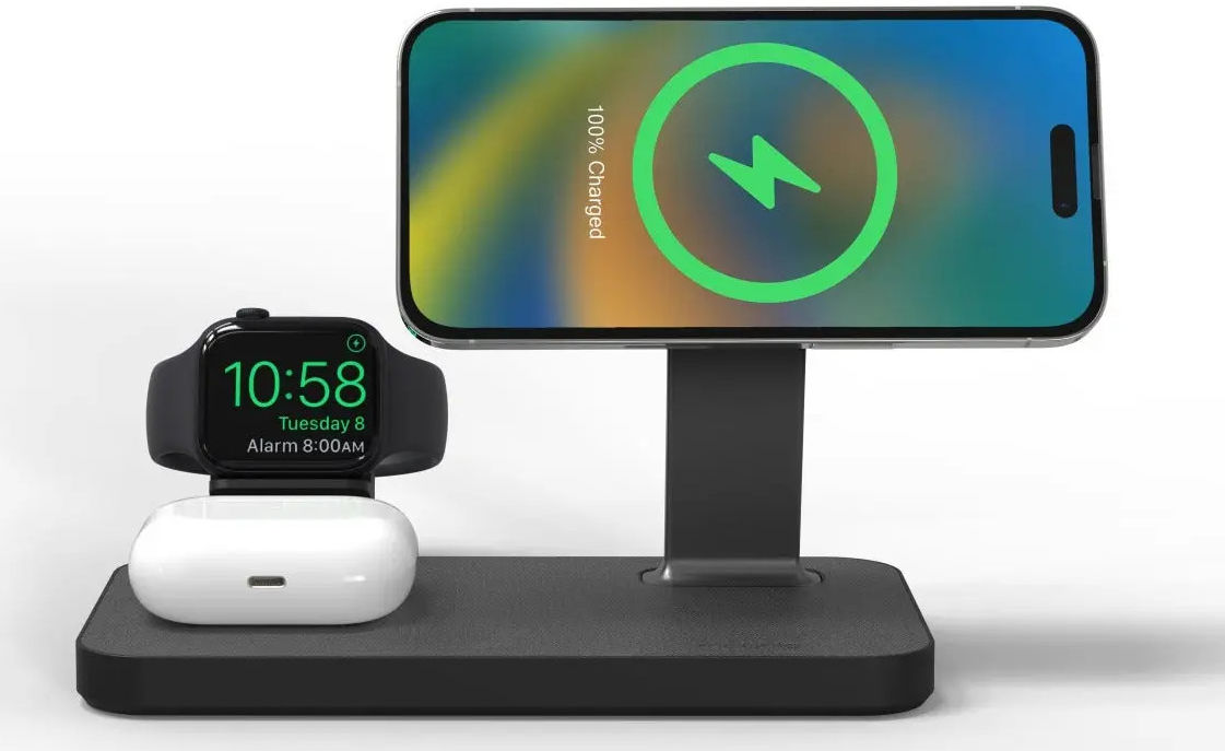 Mophie 3-in-1 15W Draadloze MagSafe Oplader Telefoon/Watch/AirPods afbeelding 3