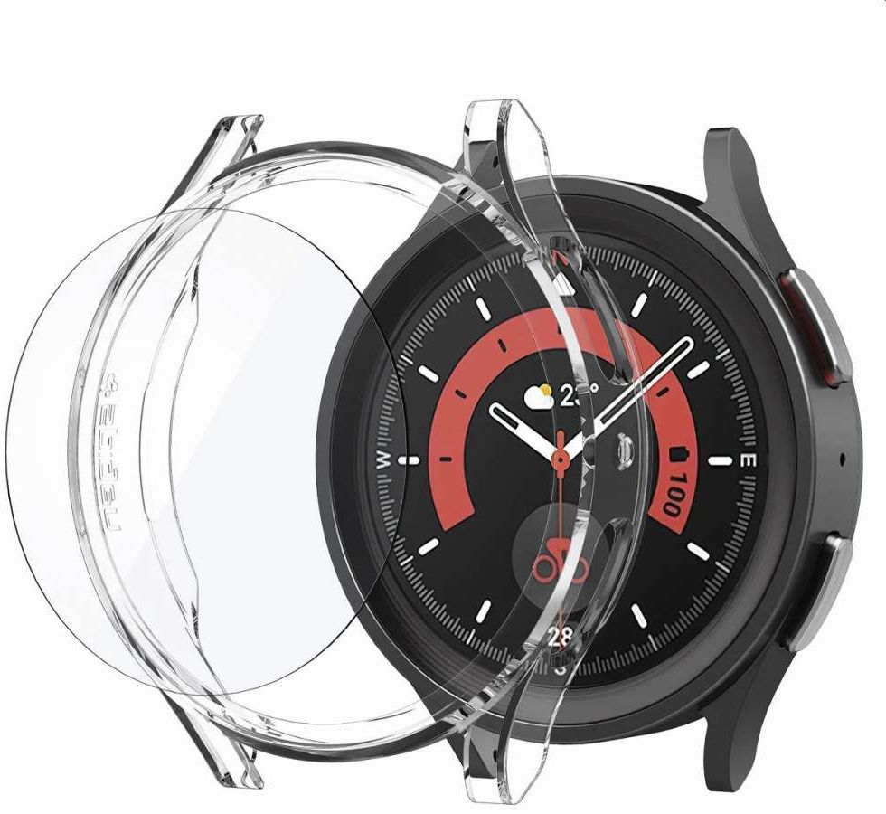 Spigen Thin Fit Samsung Galaxy Watch 5 Pro Hoesje + Tempered Glass afbeelding 1
