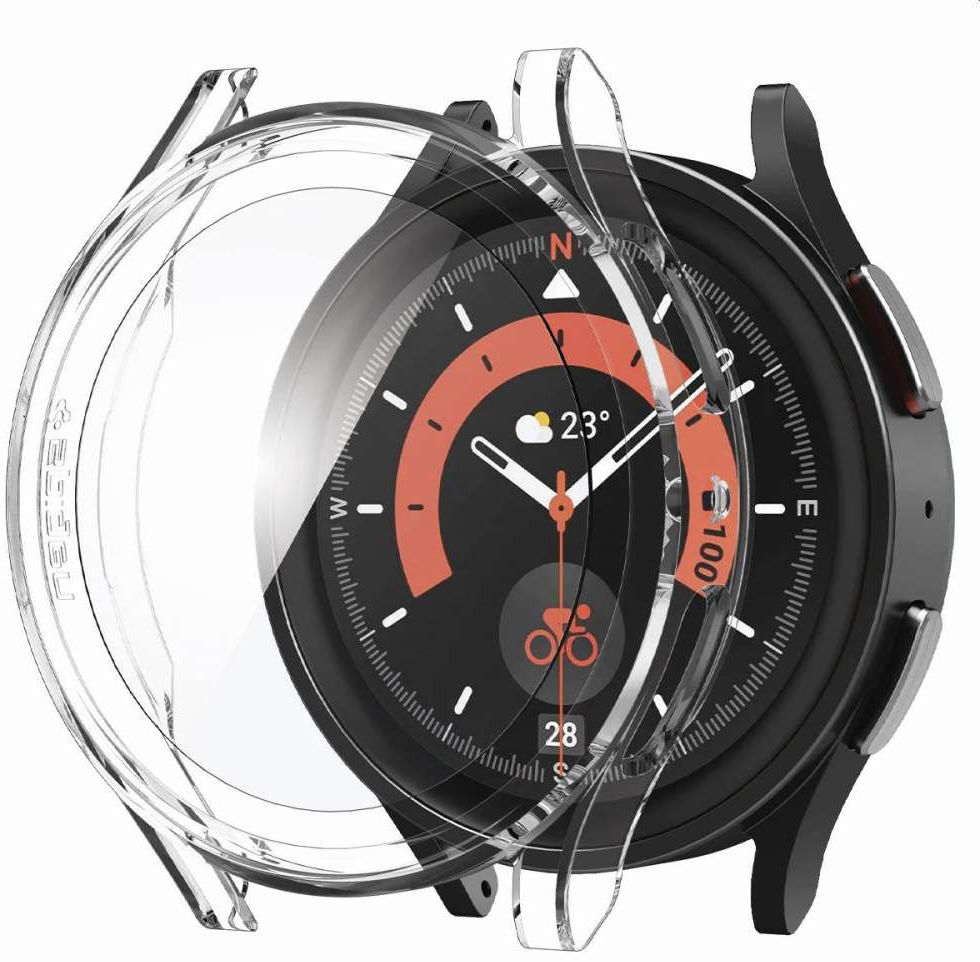 Spigen Thin Fit Samsung Galaxy Watch 5 Pro Hoesje + Tempered Glass afbeelding 2