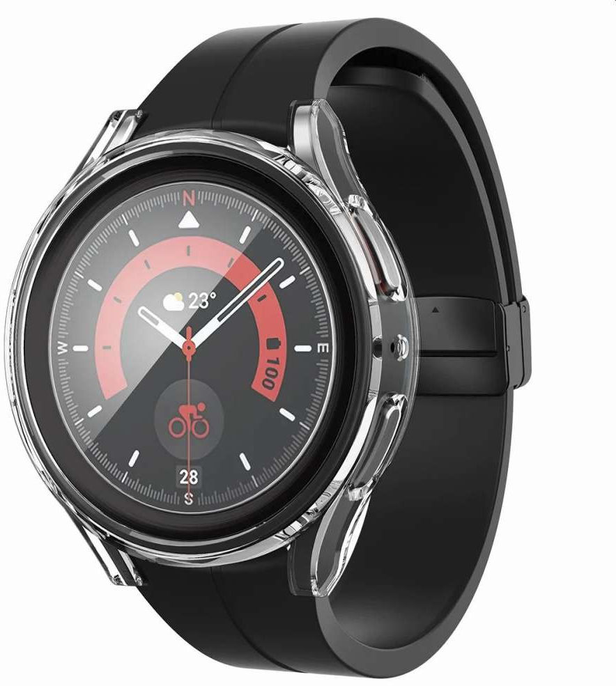 Spigen Thin Fit Samsung Galaxy Watch 5 Pro Hoesje + Tempered Glass afbeelding 3