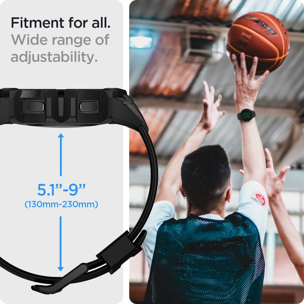 Spigen Rugged Armor Pro Galaxy Watch 5 / 4 44M Hoesje en Bandje Zwart afbeelding 8