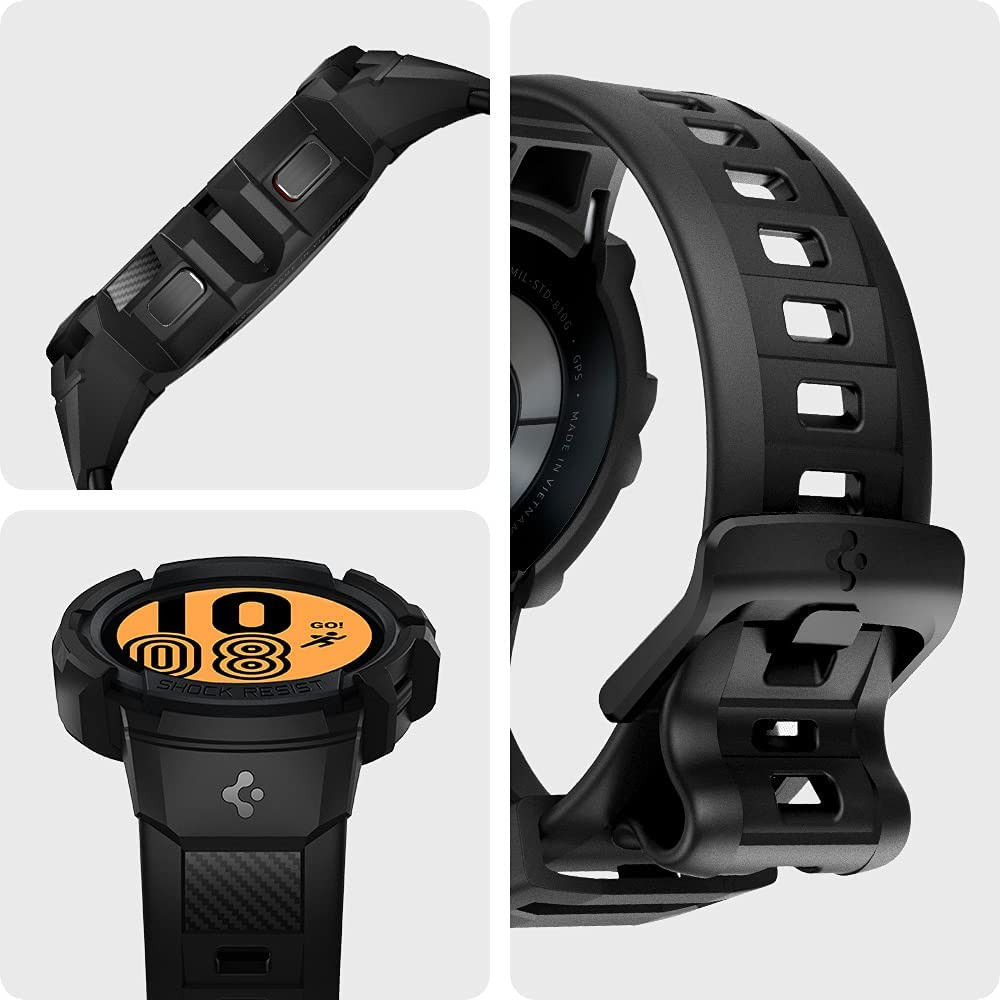 Spigen Rugged Armor Pro Galaxy Watch 5 / 4 44M Hoesje en Bandje Zwart afbeelding 9