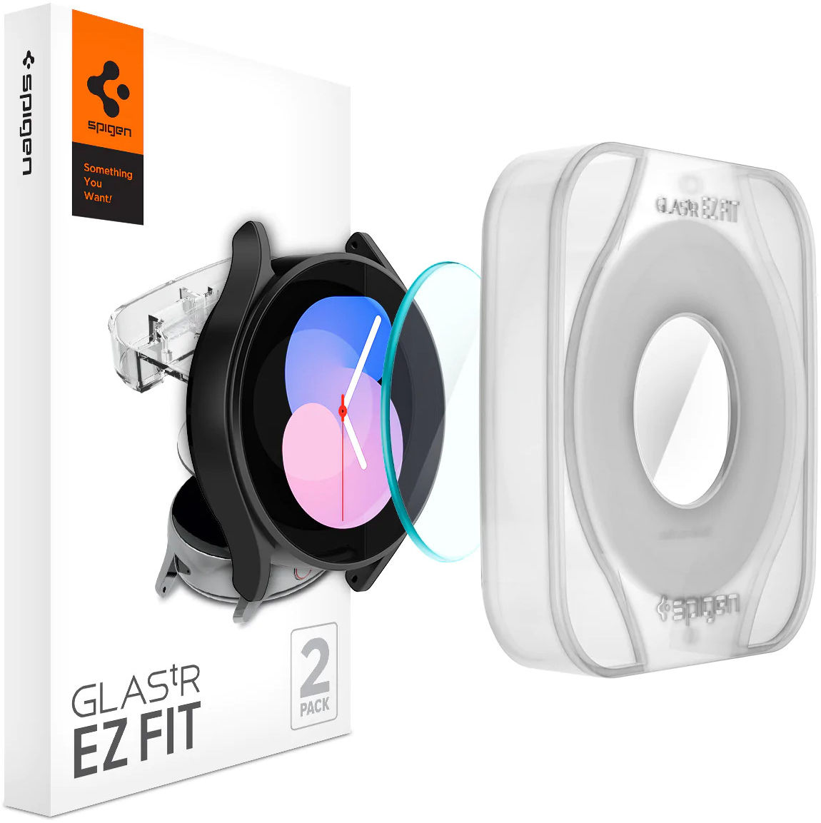 Spigen EZ Fit GLAS.tR Samsung Galaxy Watch 5/4 (40MM) Screen Protector afbeelding 1