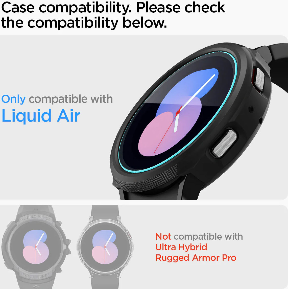 Spigen EZ Fit GLAS.tR Samsung Galaxy Watch 5/4 (40MM) Screen Protector afbeelding 7