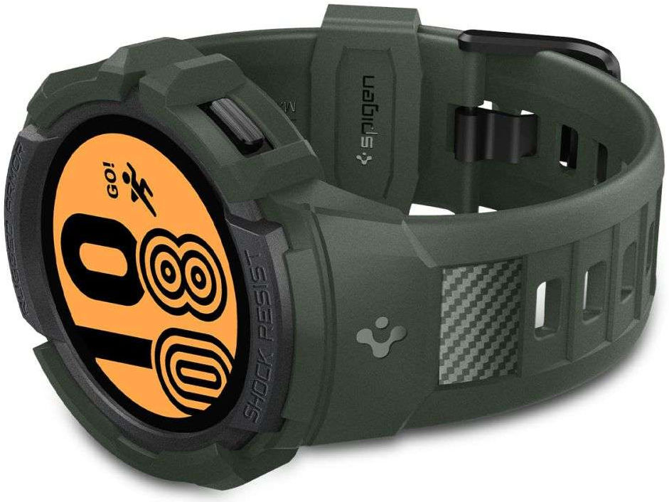 Spigen Rugged Armor Pro Galaxy Watch 5 / 4 44M Hoesje en Bandje Groen afbeelding 13