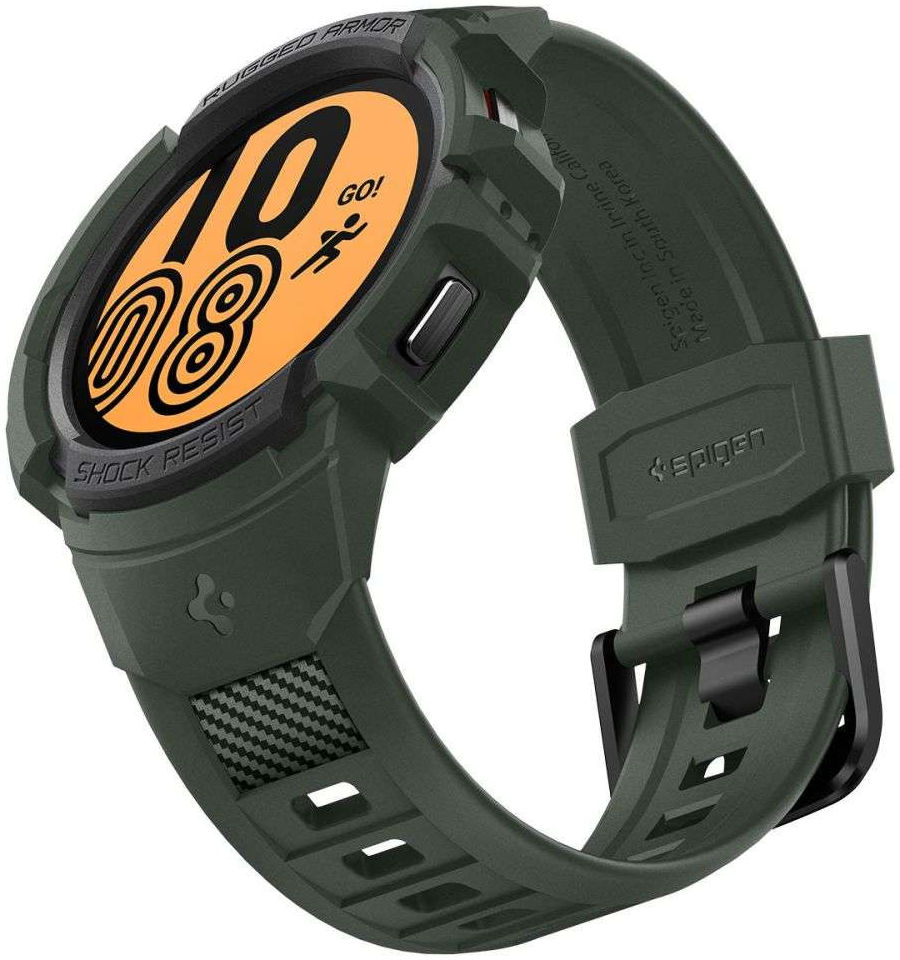 Spigen Rugged Armor Pro Galaxy Watch 5 / 4 44M Hoesje en Bandje Groen afbeelding 14