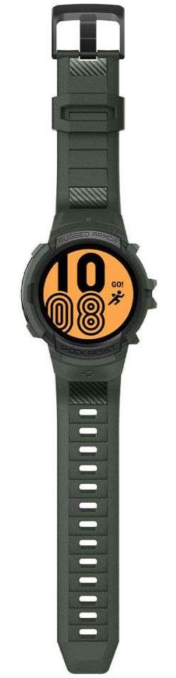 Spigen Rugged Armor Pro Galaxy Watch 5 / 4 44M Hoesje en Bandje Groen afbeelding 3