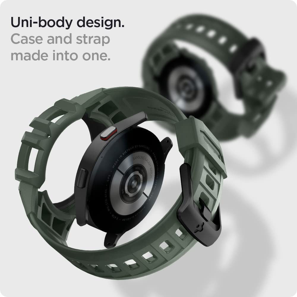 Spigen Rugged Armor Pro Galaxy Watch 5 / 4 44M Hoesje en Bandje Groen afbeelding 7