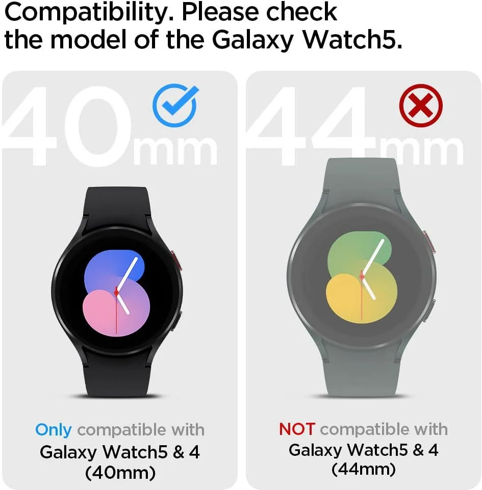 Spigen Liquid Air - Samsung Galaxy Watch 5 / 4 40MM Hoesje - Zwart afbeelding 3