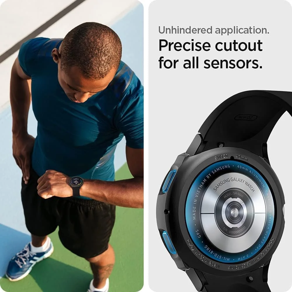 Spigen Liquid Air - Samsung Galaxy Watch 5 / 4 40MM Hoesje - Zwart afbeelding 6