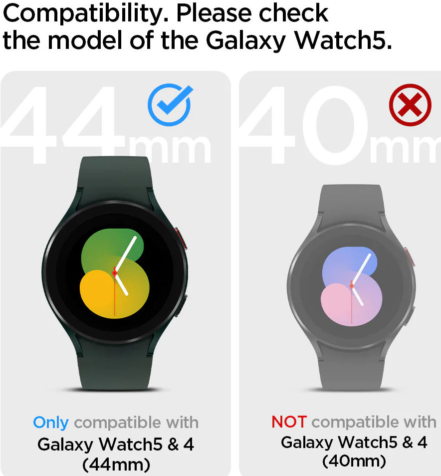Spigen Ultra Hybrid - Samsung Galaxy Watch 5 / 4 44MM Hoesje - Transparant afbeelding 5