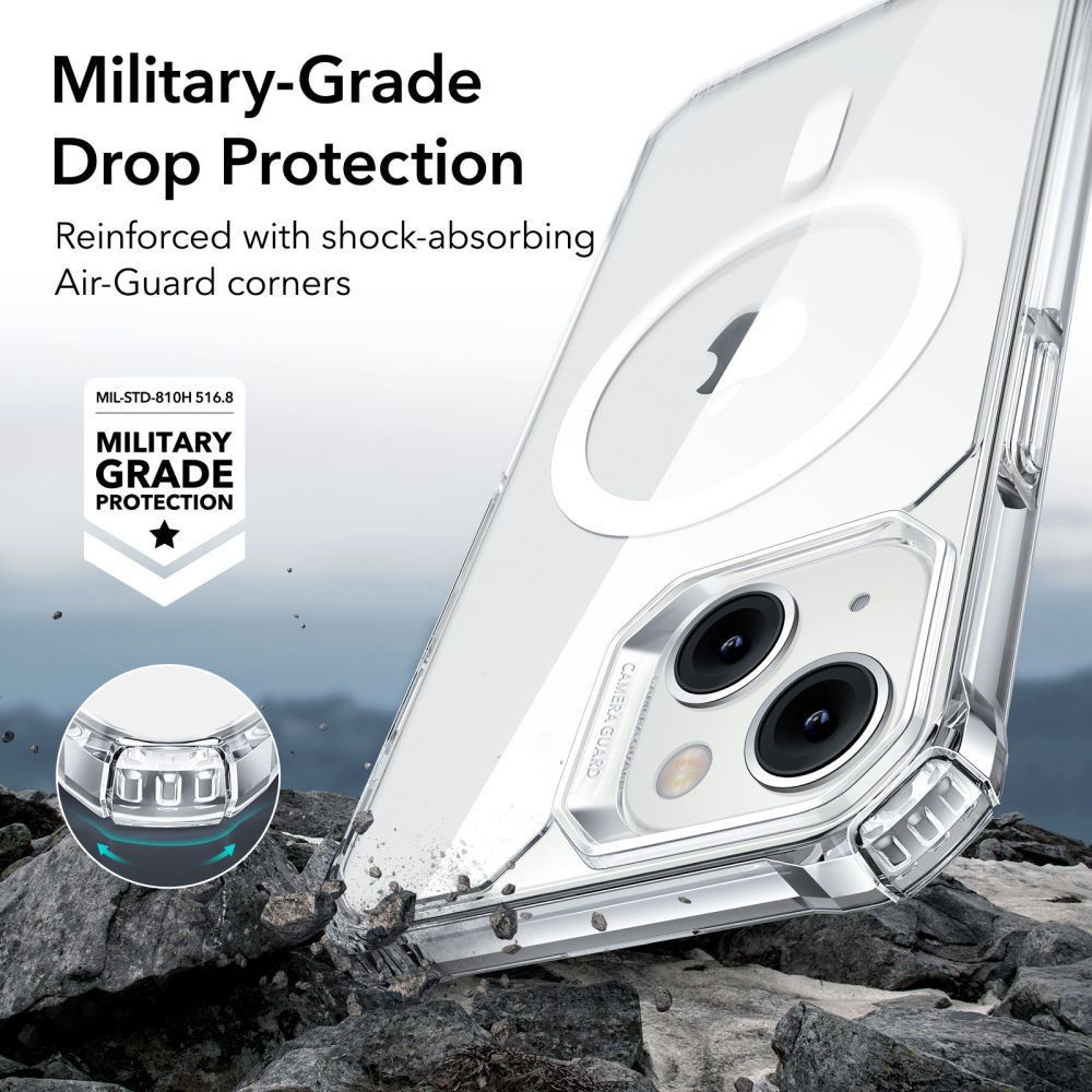 ESR Air Armor HaloLock iPhone 14 Pro Max Hoesje MagSafe Transparant afbeelding 3