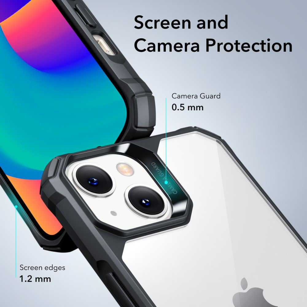 ESR Air Armor Apple iPhone 13 / 14 Hoesje Back Cover Transparant Zwart afbeelding 4
