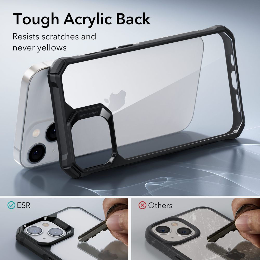 ESR Air Armor Apple iPhone 13 / 14 Hoesje Back Cover Transparant Zwart afbeelding 5