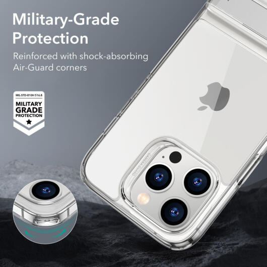 ESR Air Shield Boost iPhone 14 Pro Max Hoesje Kickstand Transparant afbeelding 3
