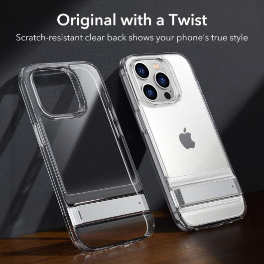 ESR Air Shield Boost iPhone 14 Pro Max Hoesje Kickstand Transparant afbeelding 5