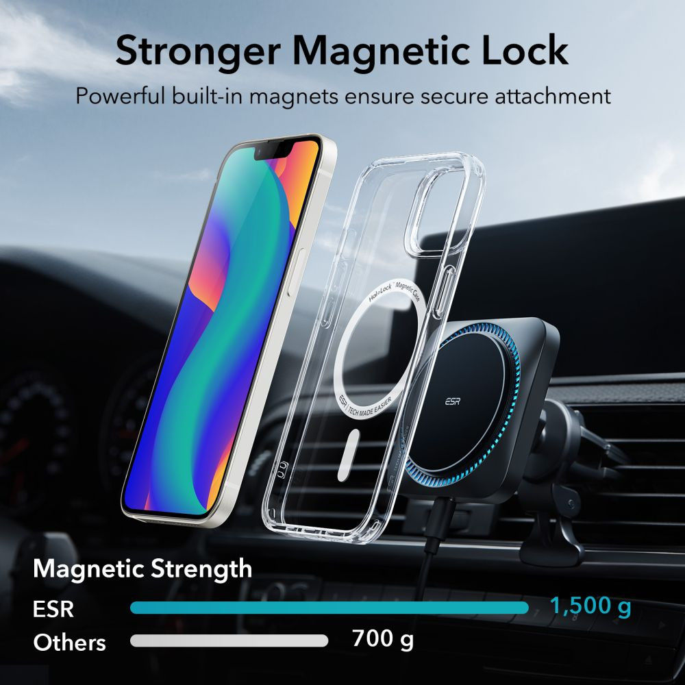 ESR Classic Hybrid Apple iPhone 14/13 Hoesje MagSafe Transparant afbeelding 5