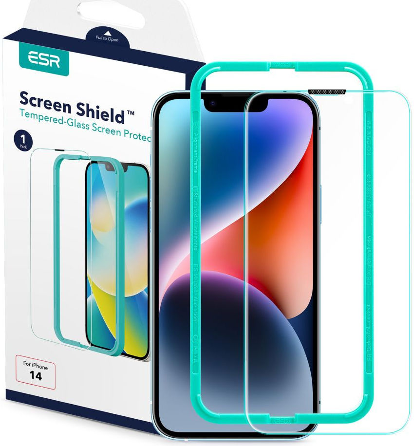 ESR Apple iPhone 14 Screen Protector Tempered Glass met Montageframe afbeelding 1