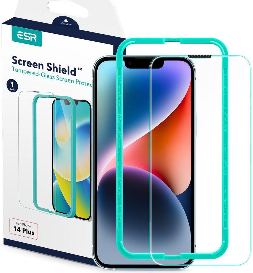 ESR iPhone 14 Plus Screen Protector Tempered Glass met Montageframe afbeelding 1