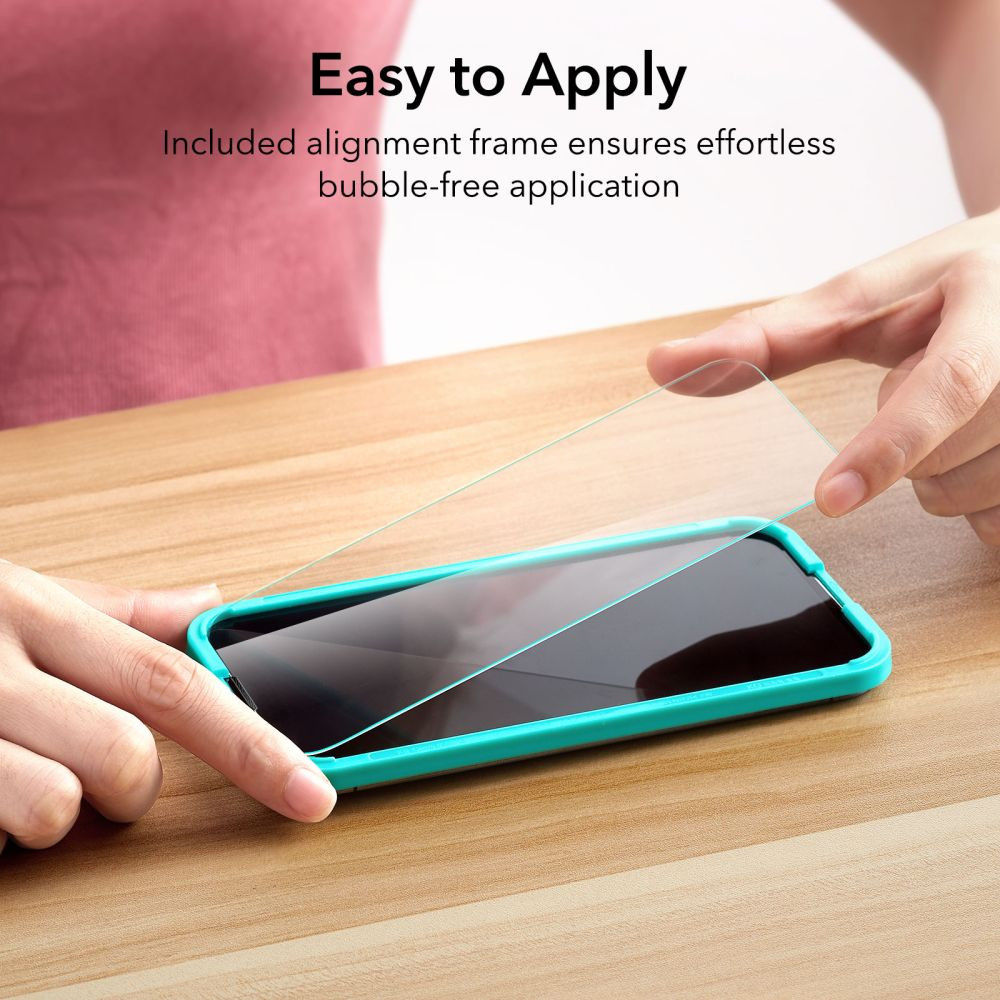 ESR iPhone 14 Plus Screen Protector Tempered Glass met Montageframe afbeelding 5