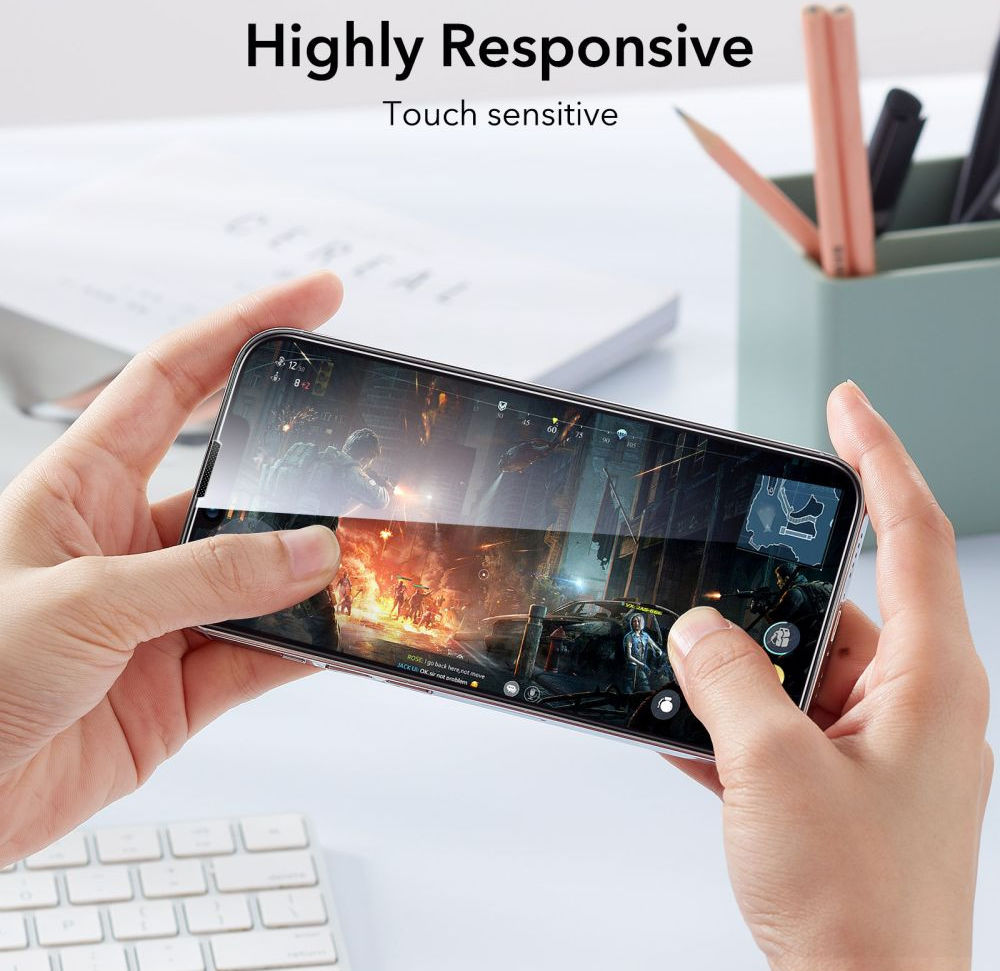 ESR iPhone 14 Plus Screen Protector Tempered Glass met Montageframe afbeelding 7