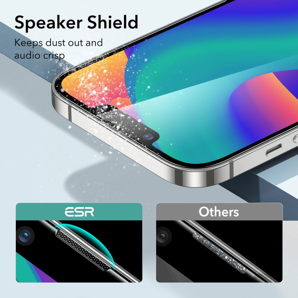 ESR iPhone 14 Plus Screen Protector Tempered Glass met Montageframe afbeelding 10
