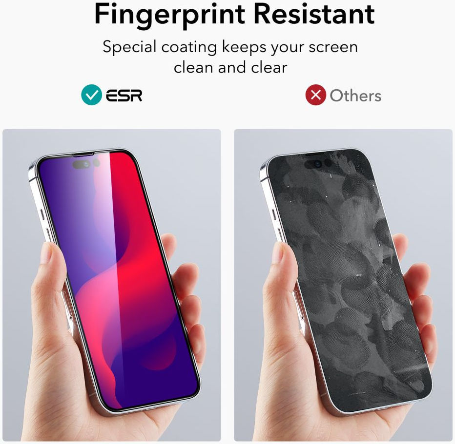 ESR iPhone 14 Pro Max Screen Protector Tempered Glass met Montageframe afbeelding 9