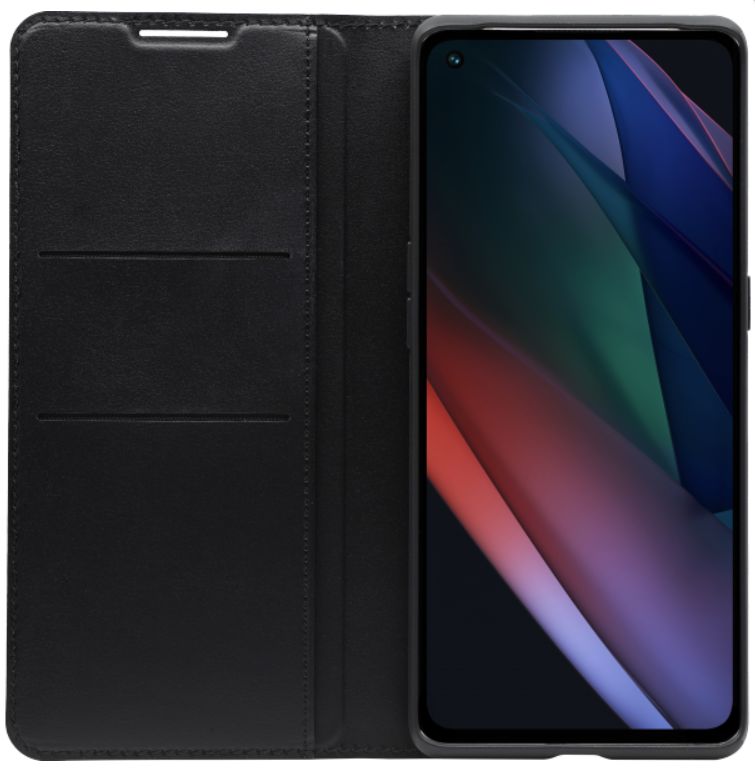 Origineel Oppo Find X3 Neo Hoesje Flip Cover Wallet Book Case Zwart afbeelding 1