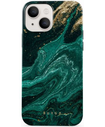 Burga Tough Case Apple iPhone 14 Hoesje Emerald Pool Print Hoesjes