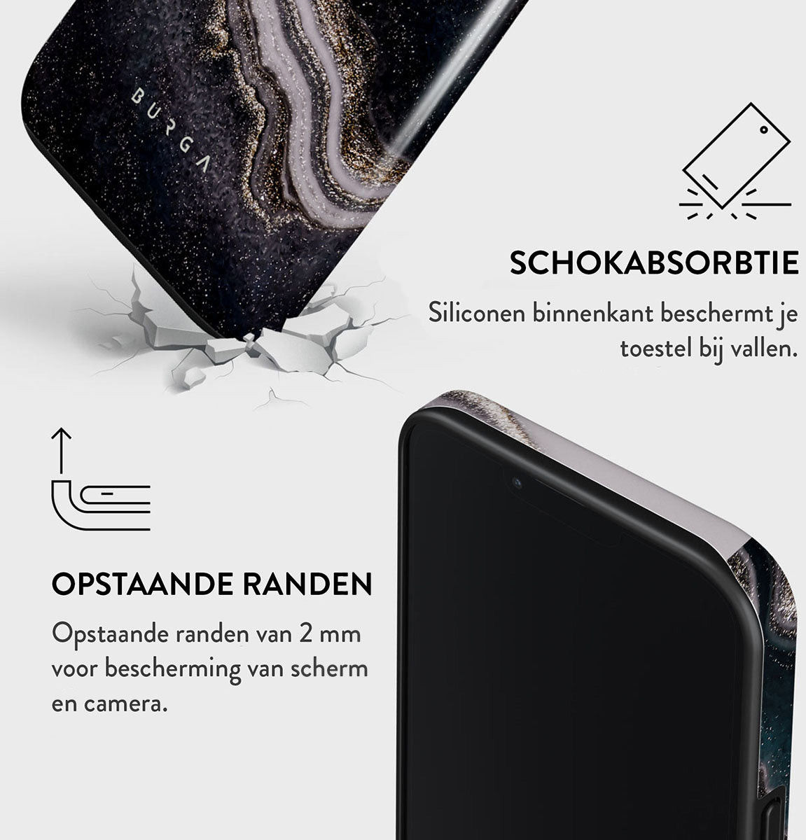Burga Tough Case Apple iPhone 14 Hoesje Magic Night Print afbeelding 5