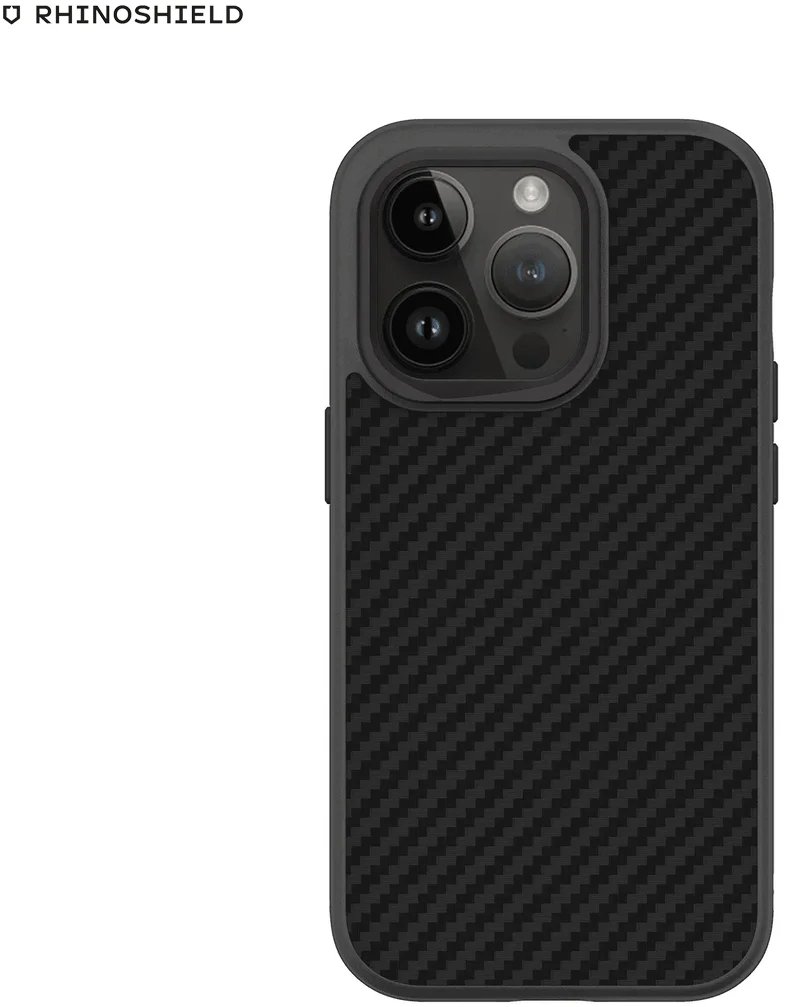 RhinoShield SolidSuit Apple iPhone 14 Pro Hoesje Carbon Fiber Zwart afbeelding 5