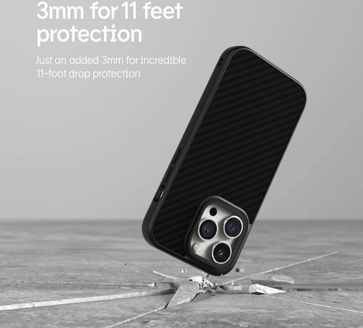 RhinoShield SolidSuit Apple iPhone 14 Pro Max Hoesje Carbon Zwart afbeelding 5
