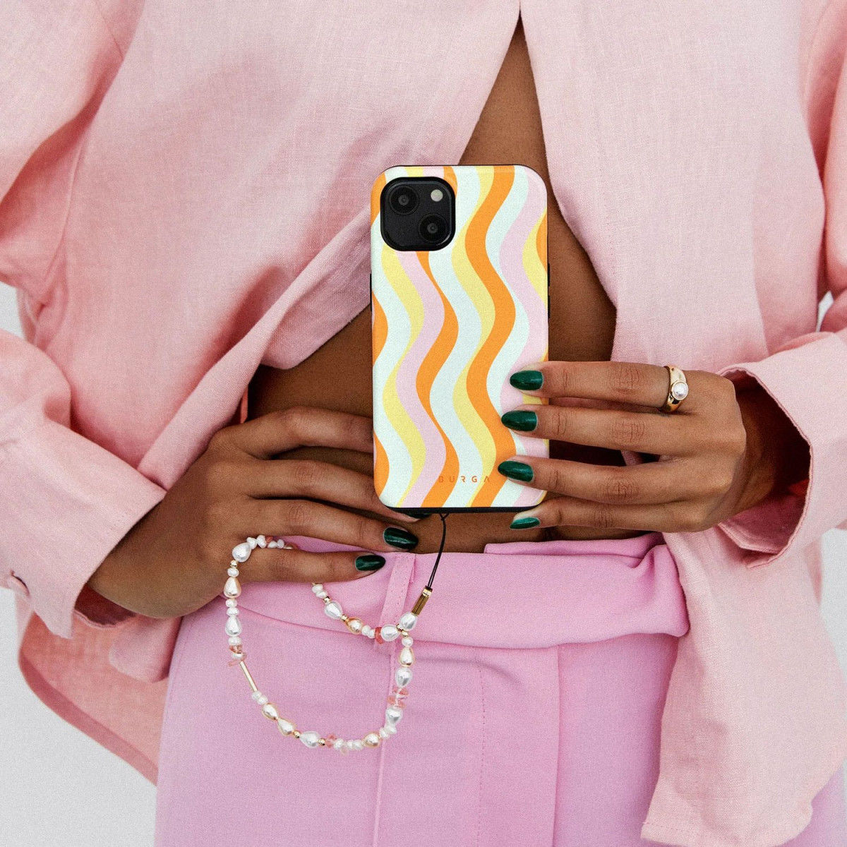 Burga Tough Case Apple iPhone 14 Hoesje Flower Power Print afbeelding 6