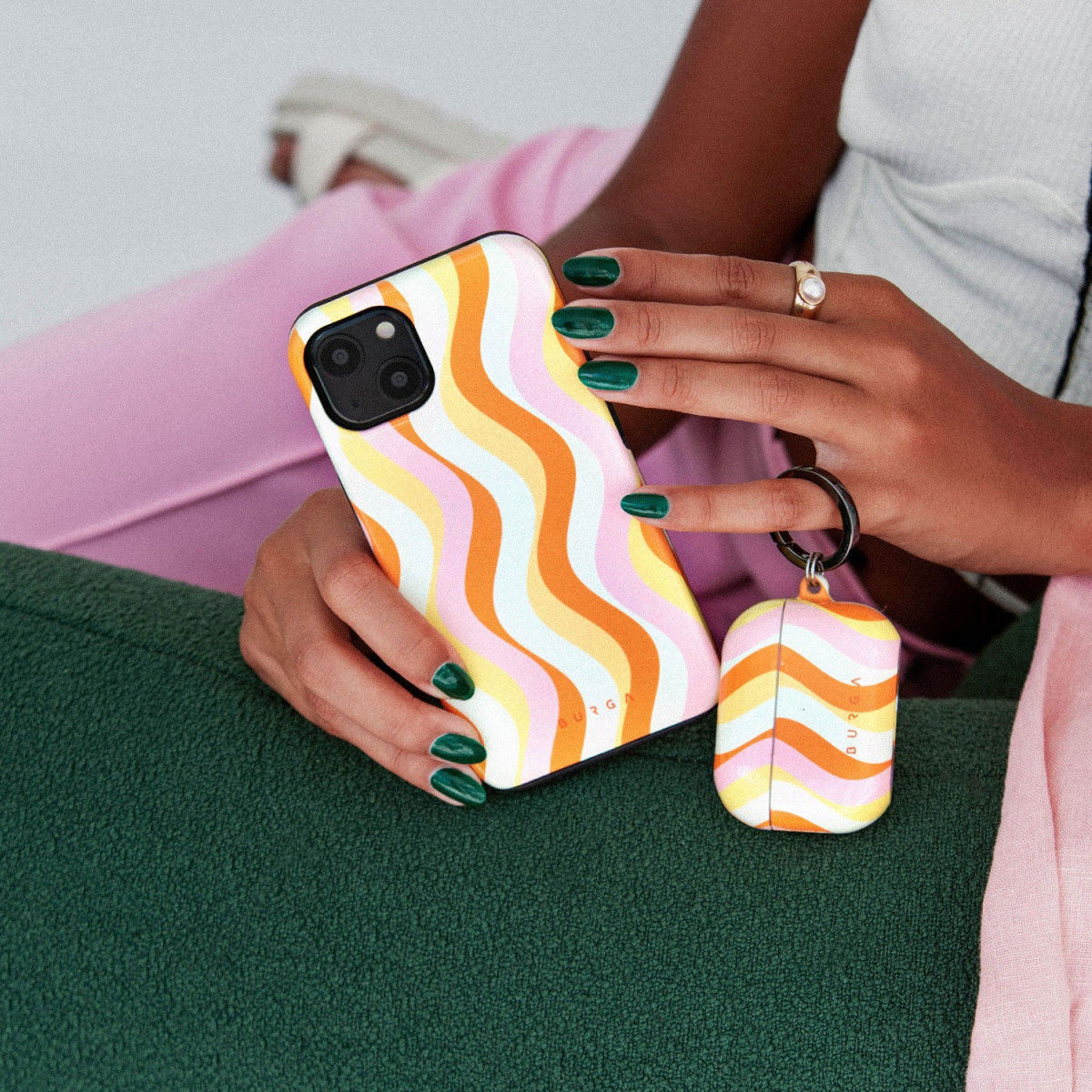 Burga Tough Case Apple iPhone 14 Hoesje Flower Power Print afbeelding 9