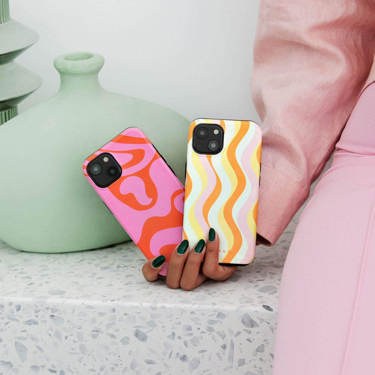 Burga Tough Case Apple iPhone 14 Hoesje Flower Power Print afbeelding 10