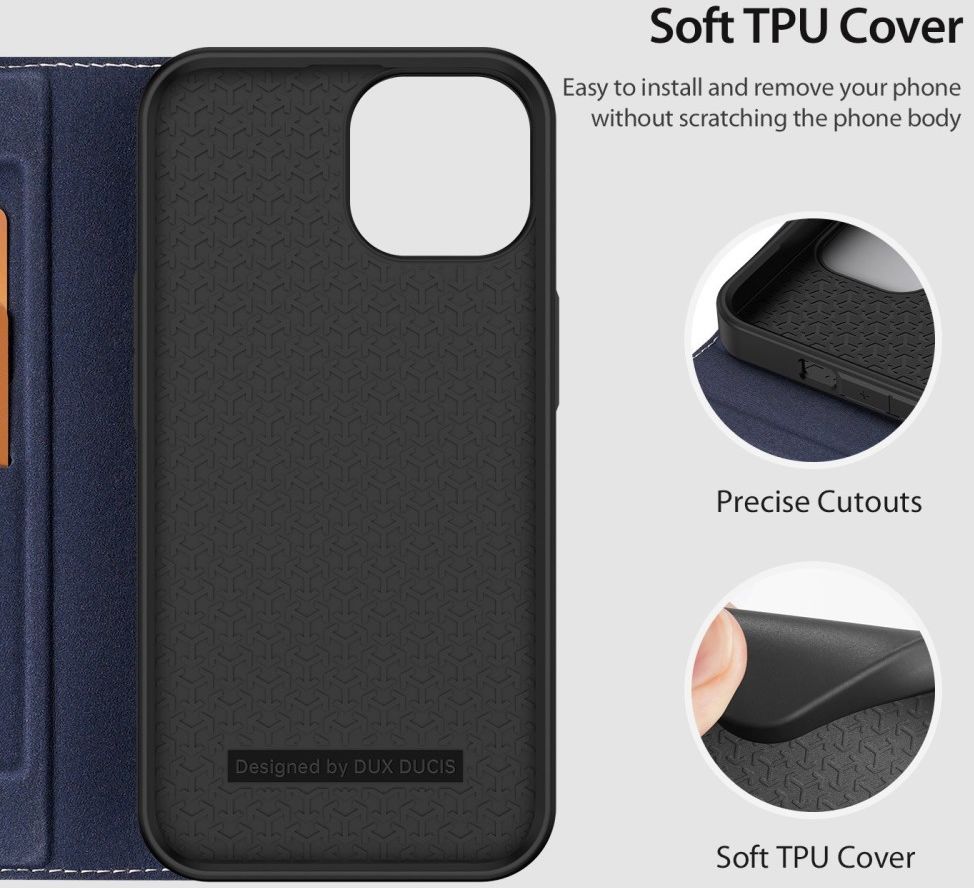Dux Ducis Skin X2 Apple iPhone 14 Hoesje Book Case Blauw afbeelding 7