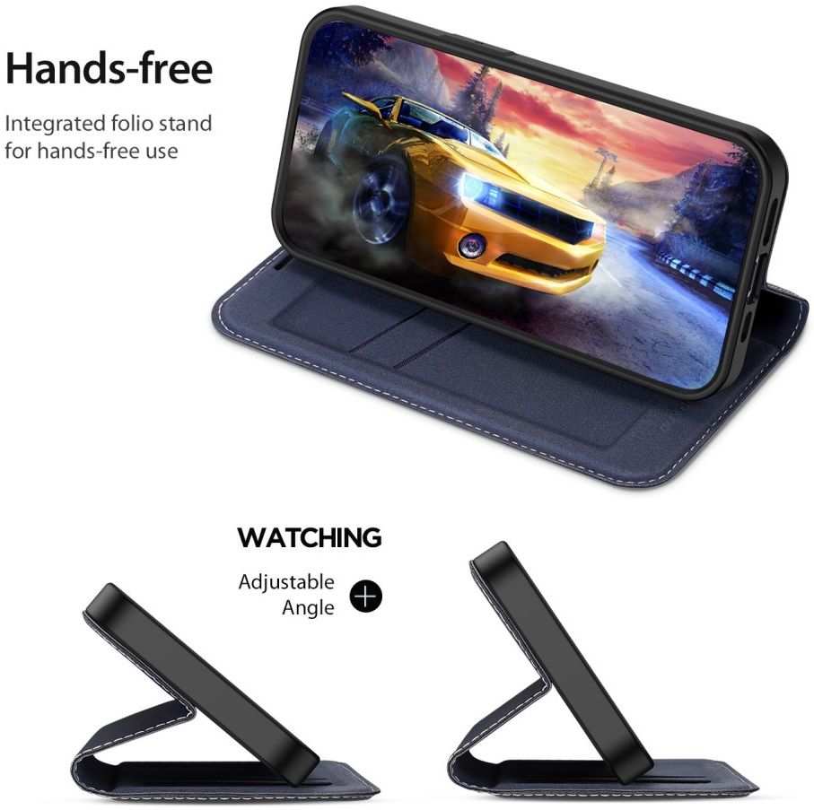 Dux Ducis Skin X2 Apple iPhone 14 Hoesje Book Case Blauw afbeelding 8